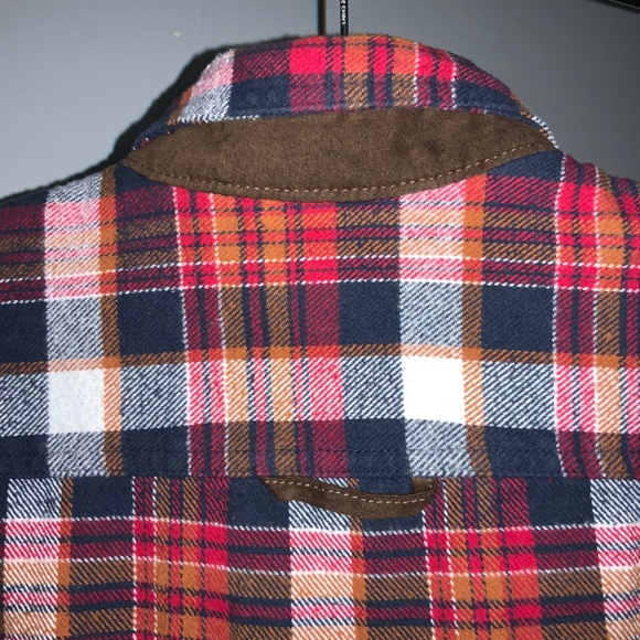 RAINFOREST Heavy Weight Red Plaid cotton Flannel shirt  Size L shacket - Picture 8 of 11